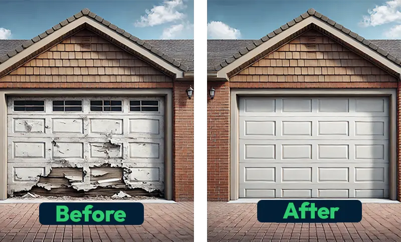 Garage Door Repair Before and after Garage Door